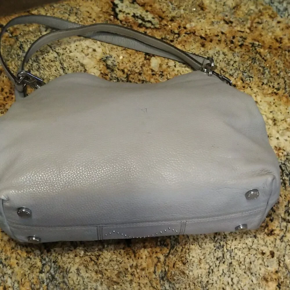 Michael Kors Gray Studded Leather Purse Shoulder bag